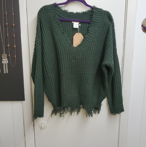 Sweaters - Women's V Neck Sweater